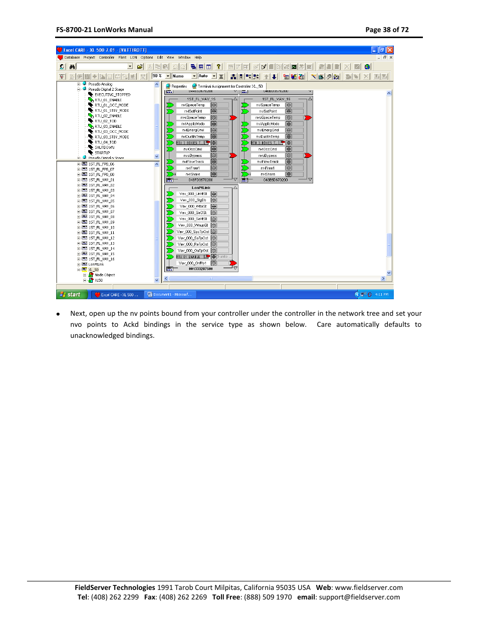 FieldServer LonWorks FS-8700-21 User Manual | Page 38 / 72