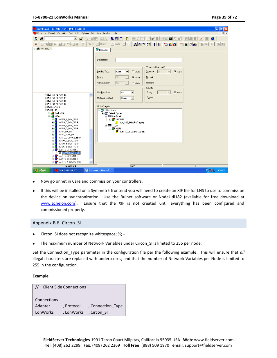 Appendix b.6. circon_si | FieldServer LonWorks FS-8700-21 User Manual | Page 39 / 72