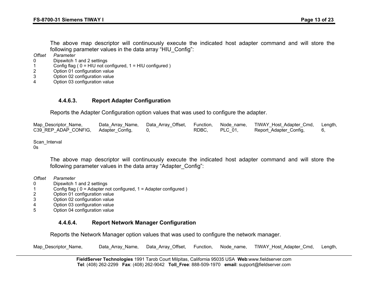 FieldServer SIEMENS TIWAY I FS-8700-31 User Manual | Page 16 / 26