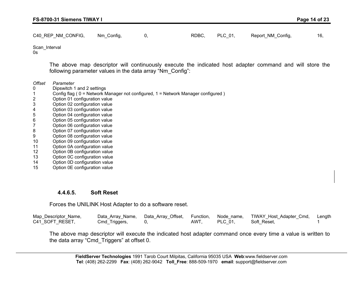 FieldServer SIEMENS TIWAY I FS-8700-31 User Manual | Page 17 / 26
