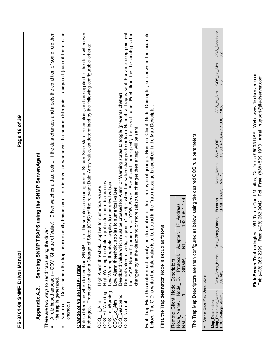 FieldServer FS-8704-09 SNMP User Manual | Page 18 / 39