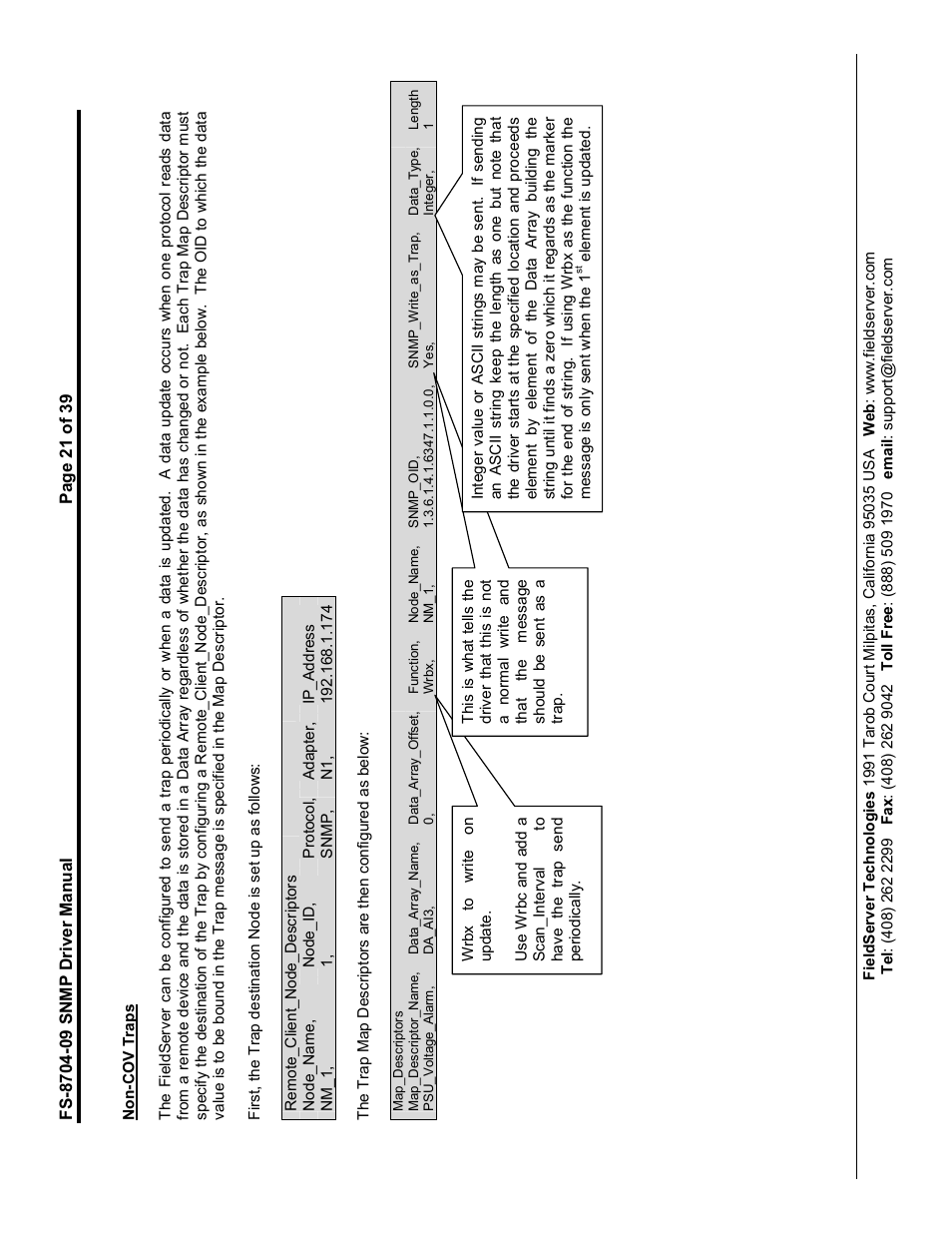 FieldServer FS-8704-09 SNMP User Manual | Page 21 / 39