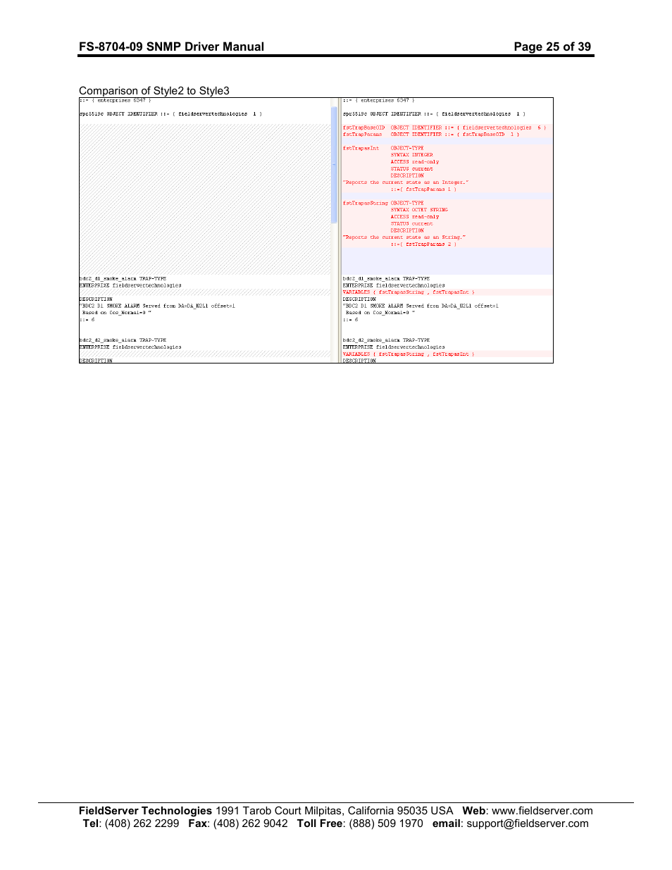 FieldServer FS-8704-09 SNMP User Manual | Page 25 / 39