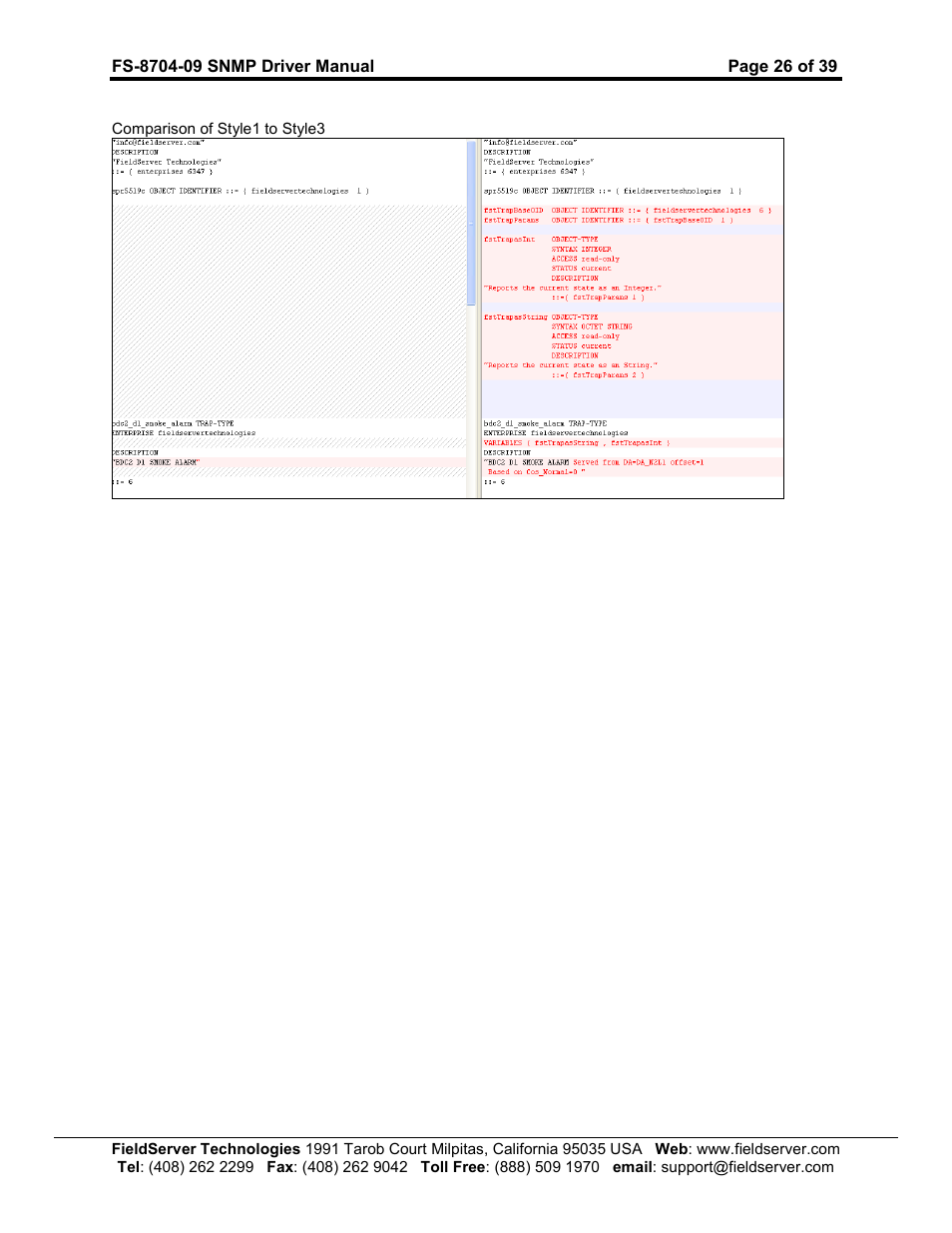 FieldServer FS-8704-09 SNMP User Manual | Page 26 / 39