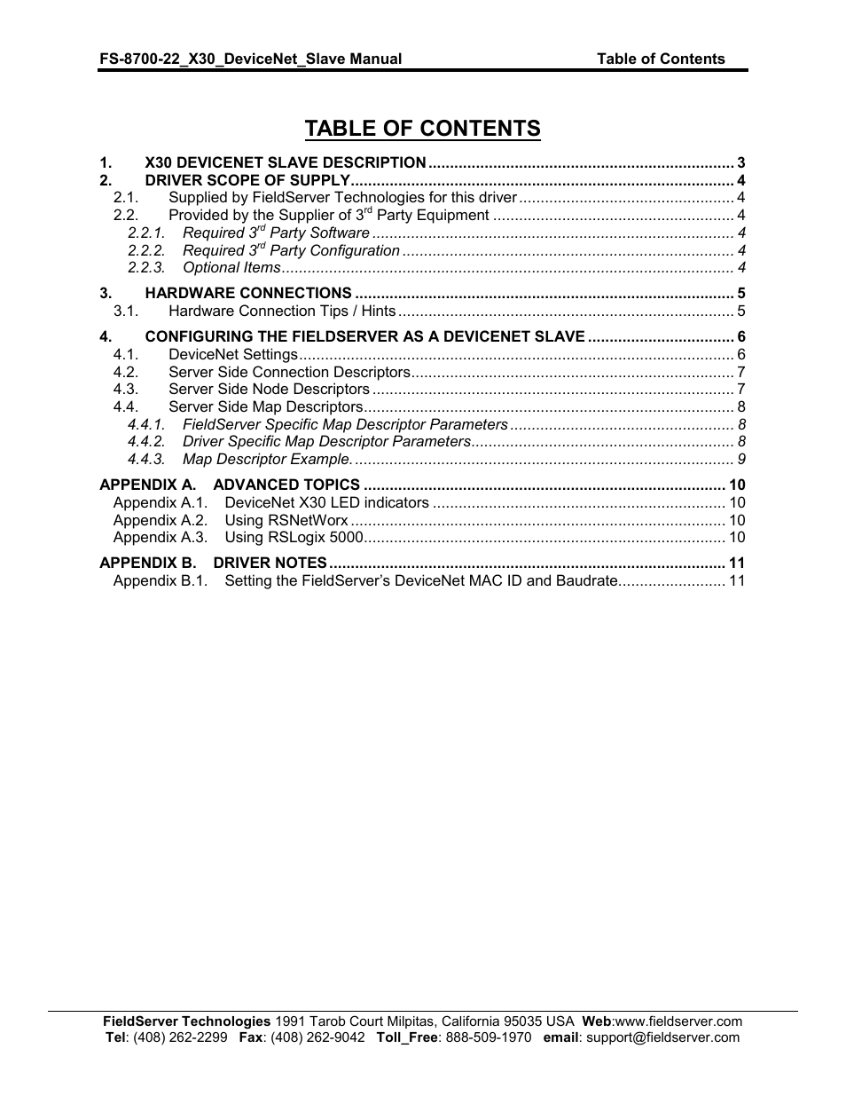 FieldServer FS-8700-22 X30 User Manual | Page 2 / 12