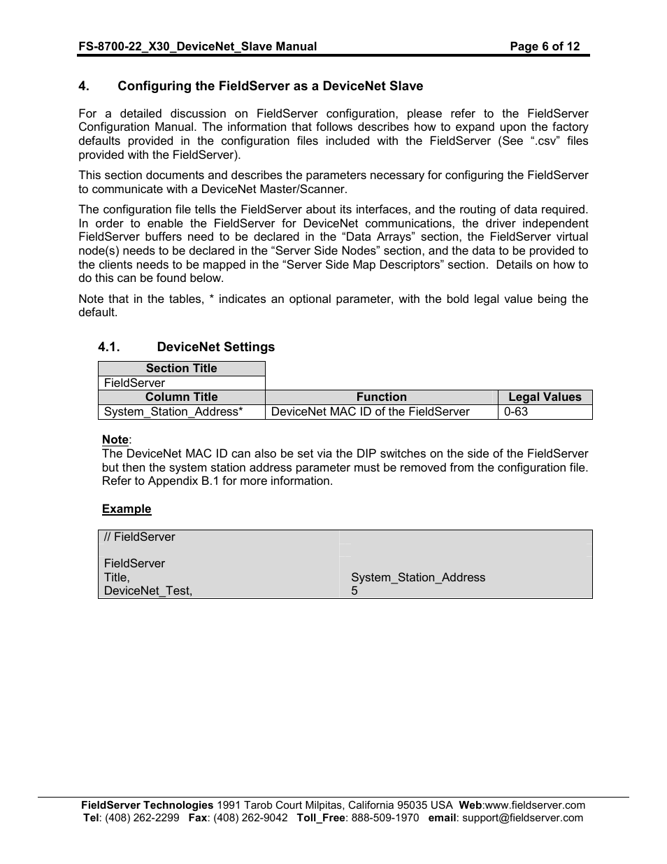 FieldServer FS-8700-22 X30 User Manual | Page 6 / 12