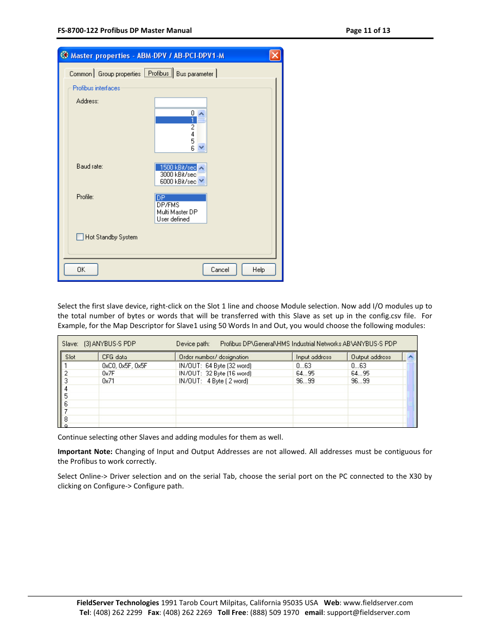 FieldServer A Sierra Monitor Company X30 User Manual | Page 11 / 13