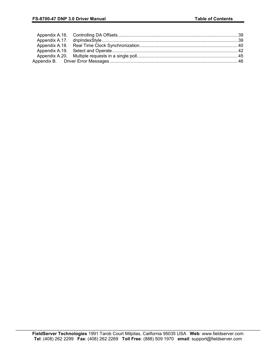 FieldServer FS-8700-47 User Manual | Page 3 / 51