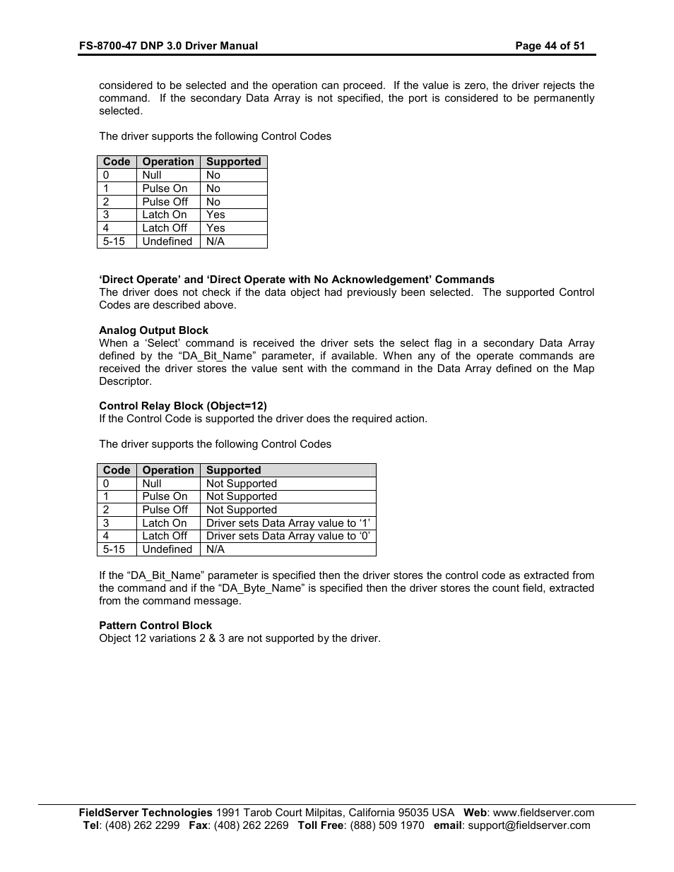 FieldServer FS-8700-47 User Manual | Page 44 / 51
