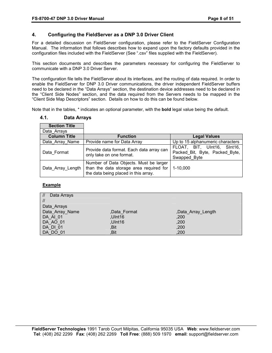 FieldServer FS-8700-47 User Manual | Page 8 / 51