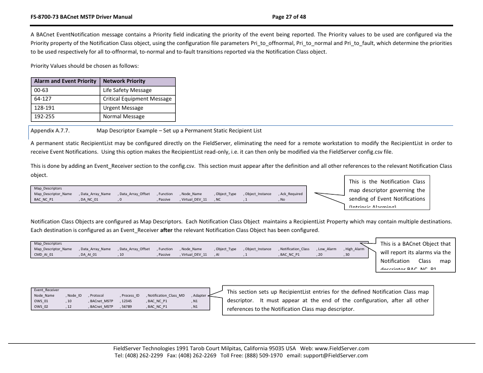 Appendix a.7.7 | FieldServer FS-8700-73 User Manual | Page 27 / 48