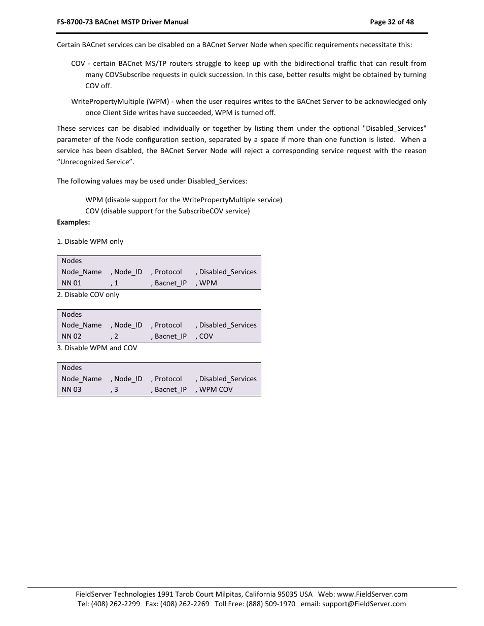 FieldServer FS-8700-73 User Manual | Page 32 / 48