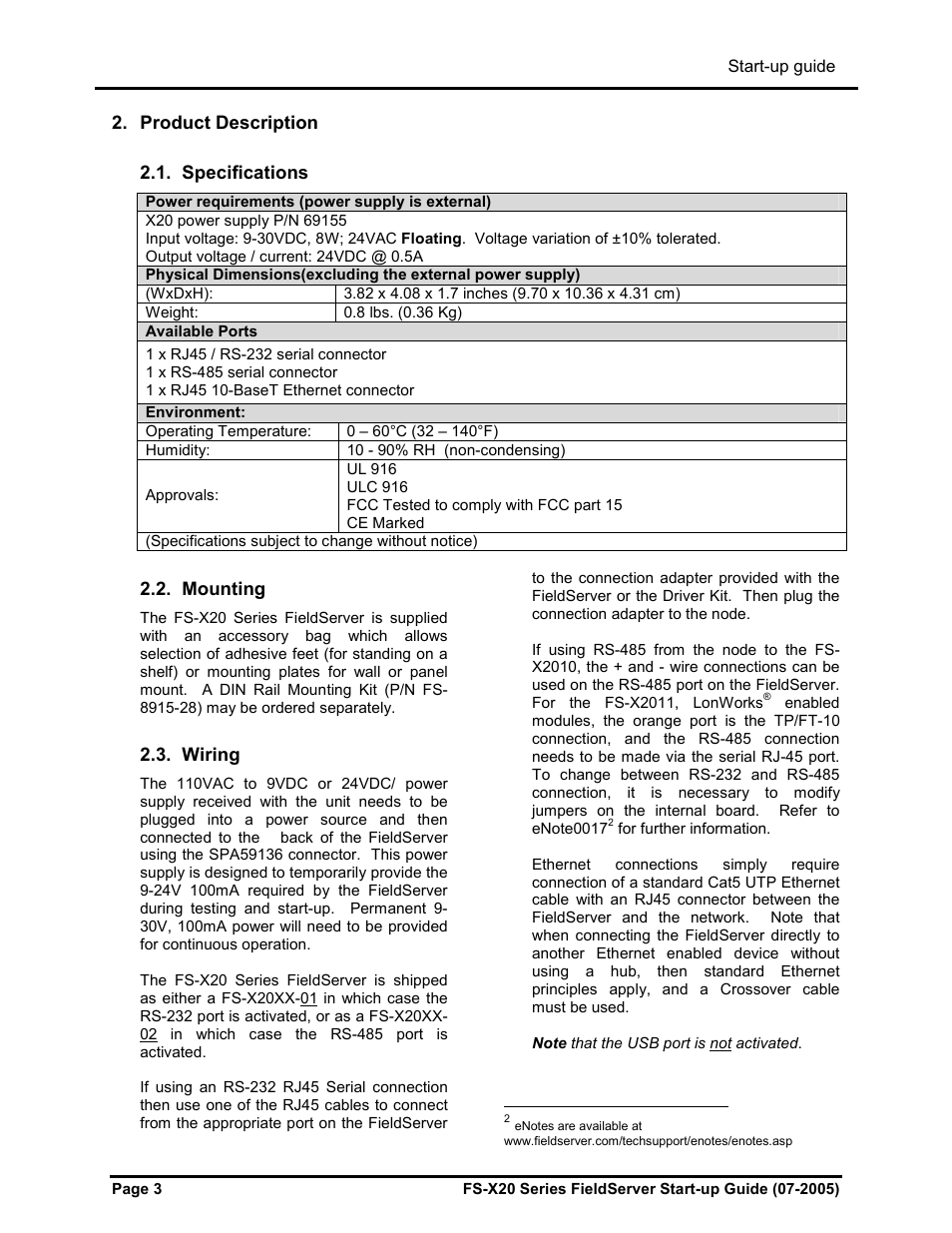 FieldServer FS-X20 User Manual | Page 4 / 13