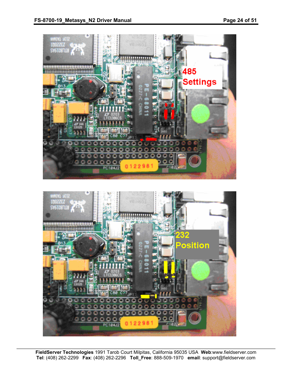 FieldServer Metasys N2 FS-8700-19 User Manual | Page 24 / 51