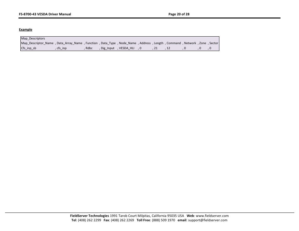 FieldServer FS-8700-43 User Manual | Page 20 / 28