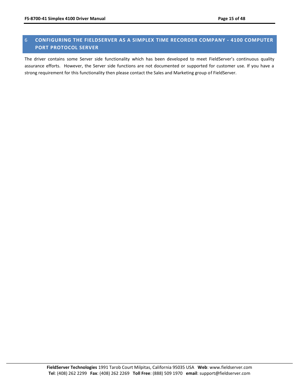 FieldServer FS-8700-41 User Manual | Page 15 / 48