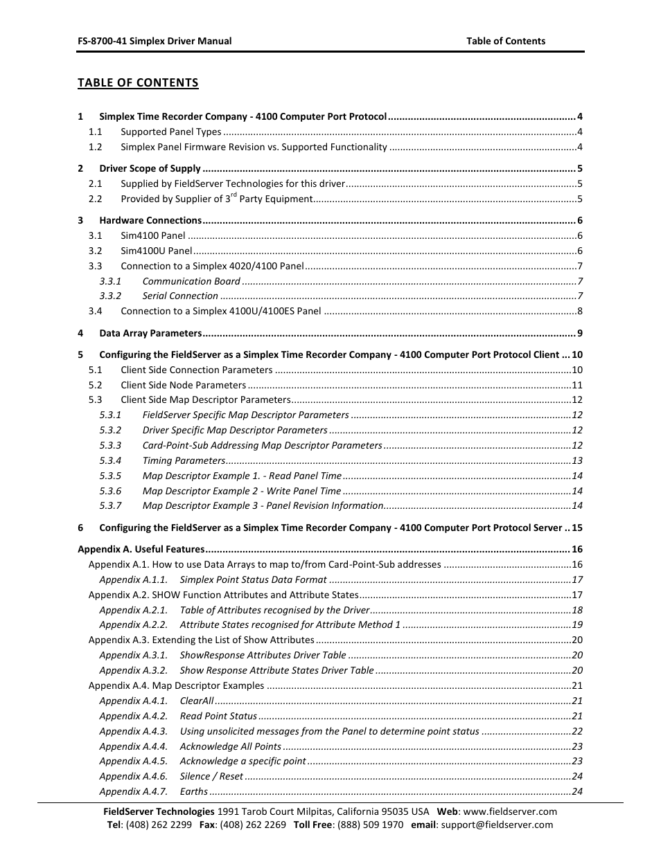 FieldServer FS-8700-41 User Manual | Page 2 / 48