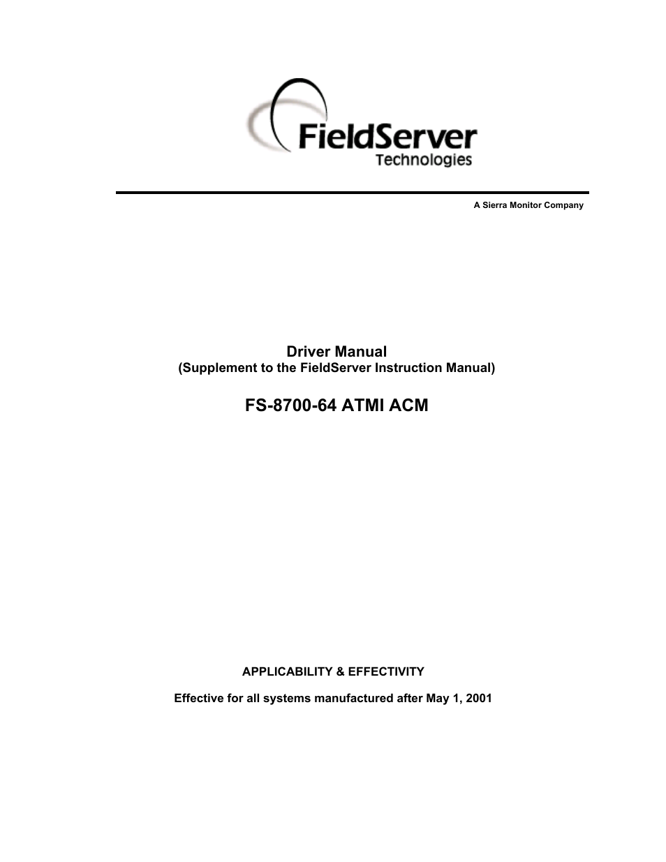 FieldServer FS-8700-64 User Manual | 22 pages