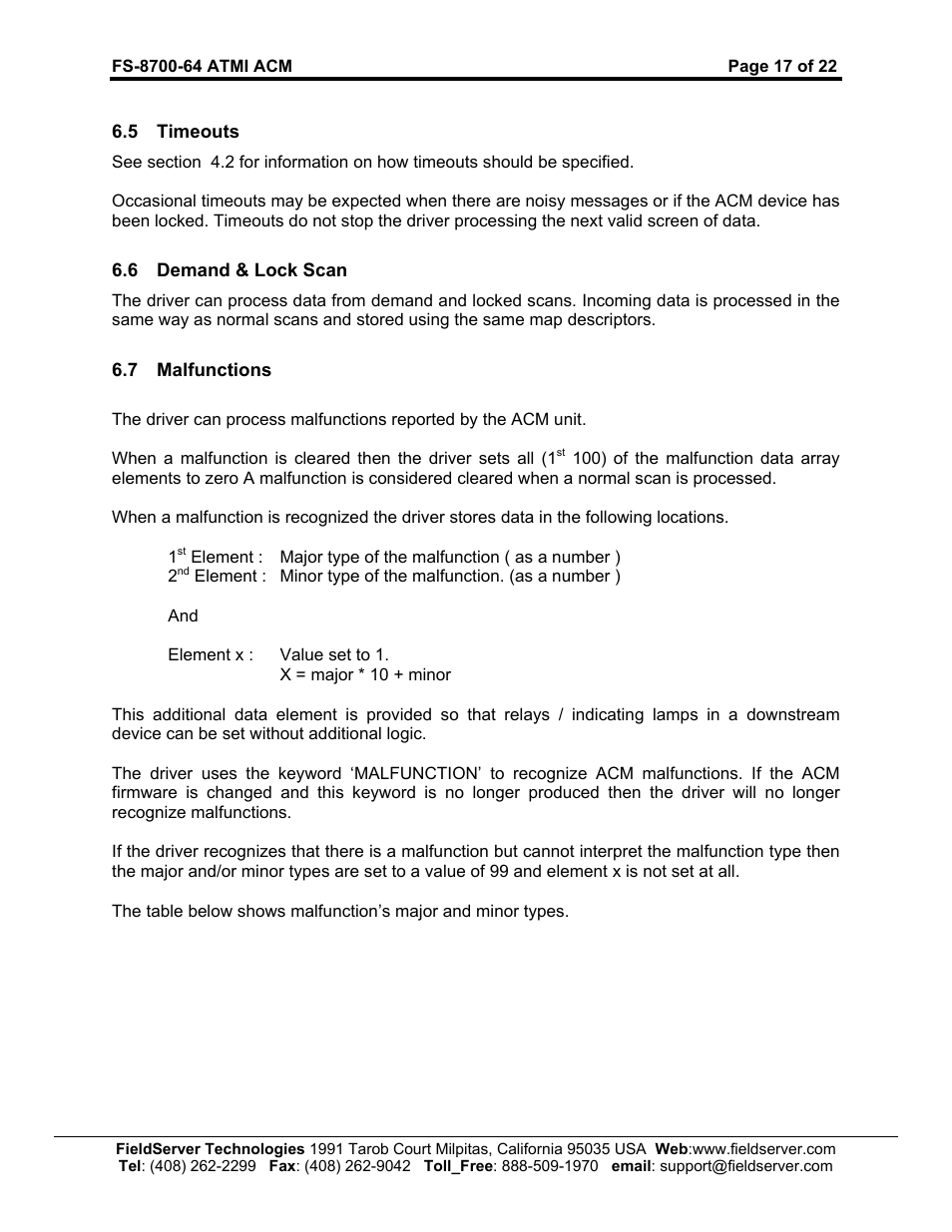 FieldServer FS-8700-64 User Manual | Page 18 / 22