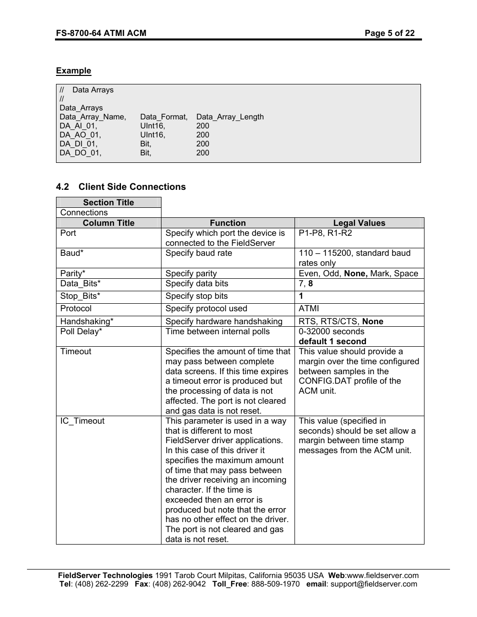 FieldServer FS-8700-64 User Manual | Page 6 / 22