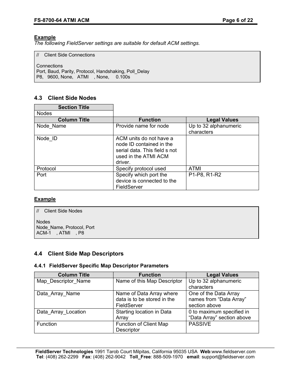 FieldServer FS-8700-64 User Manual | Page 7 / 22