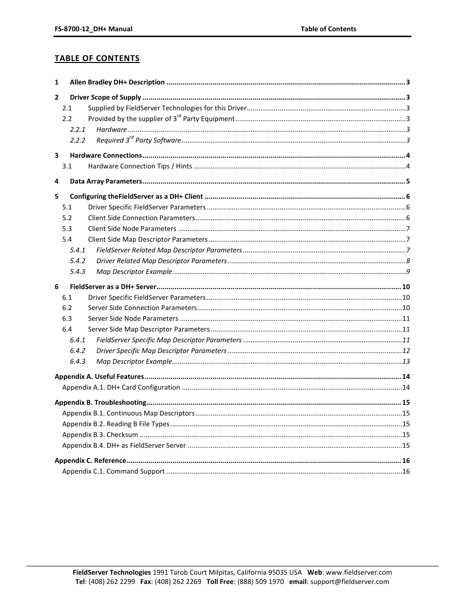 FieldServer FS-8700-12 User Manual | Page 2 / 16