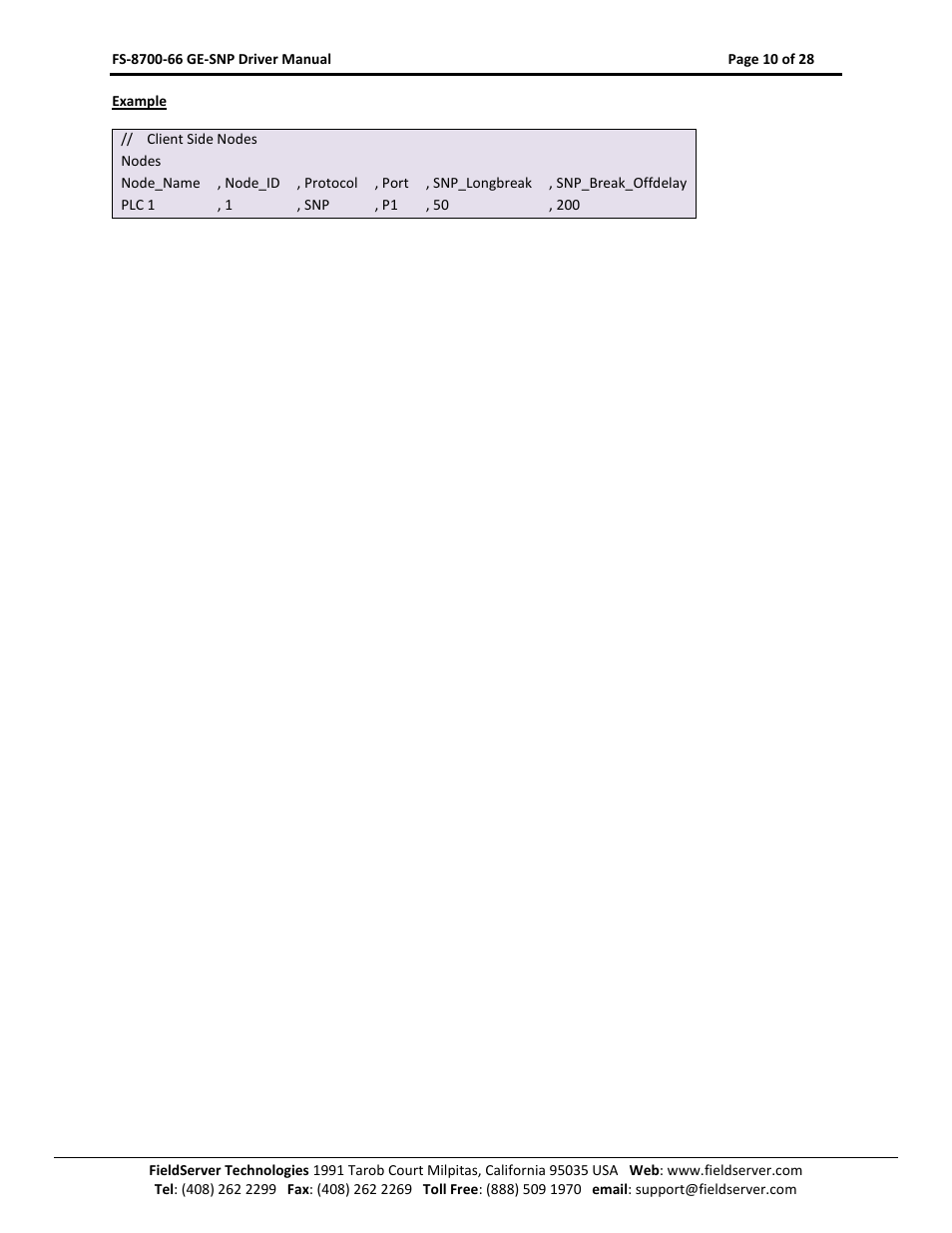 FieldServer FS-8700-66 User Manual | Page 10 / 28