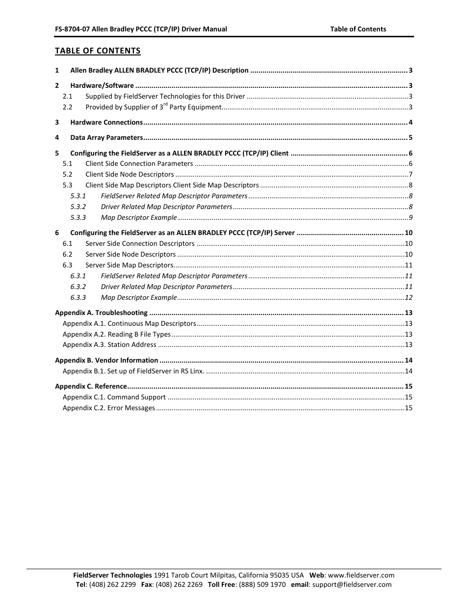 FieldServer FS-8704-07 User Manual | Page 2 / 15