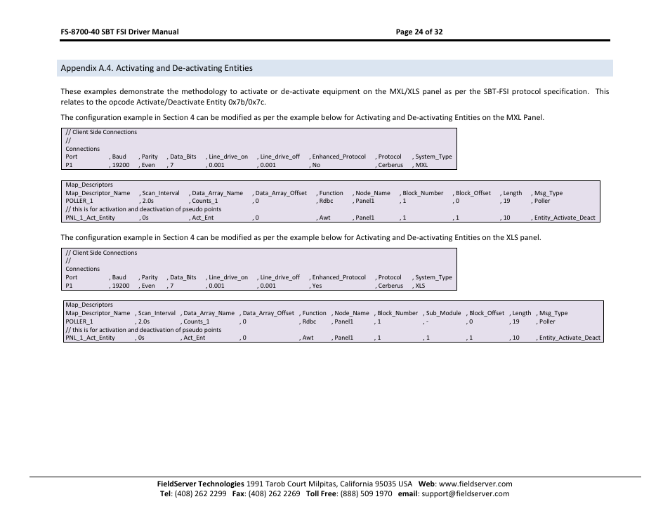 O appendix a.4 | FieldServer FS-8700-40 User Manual | Page 24 / 32