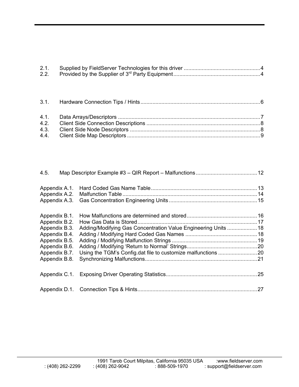 FieldServer FS-8700-103 User Manual | Page 2 / 28