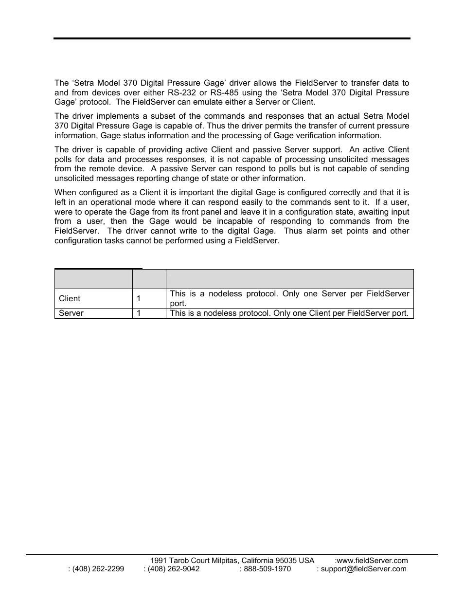 FieldServer FS-8700-101 User Manual | Page 3 / 23