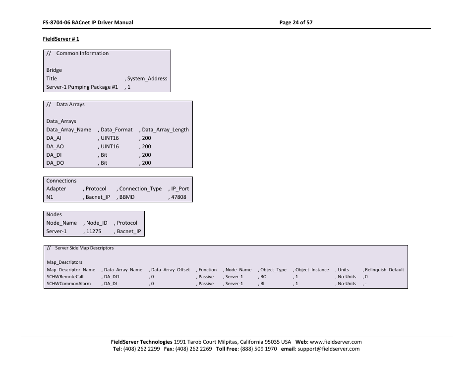 FieldServer FS-8704-06 User Manual | Page 24 / 57