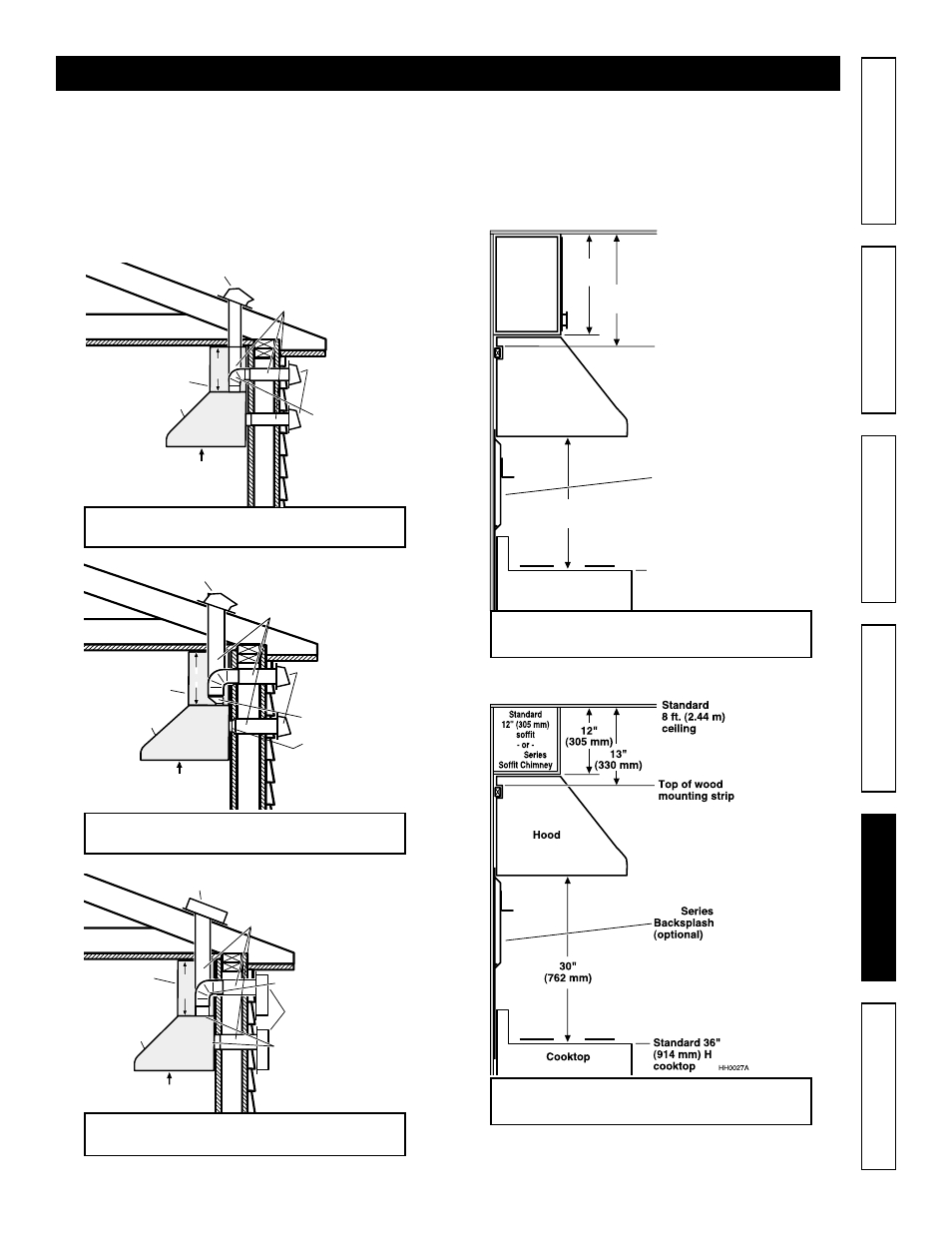 Prepare the hood location, Model fbk600 single blower typical ductwork, The f | Five Star Ranges FSH361-SS User Manual | Page 7 / 12