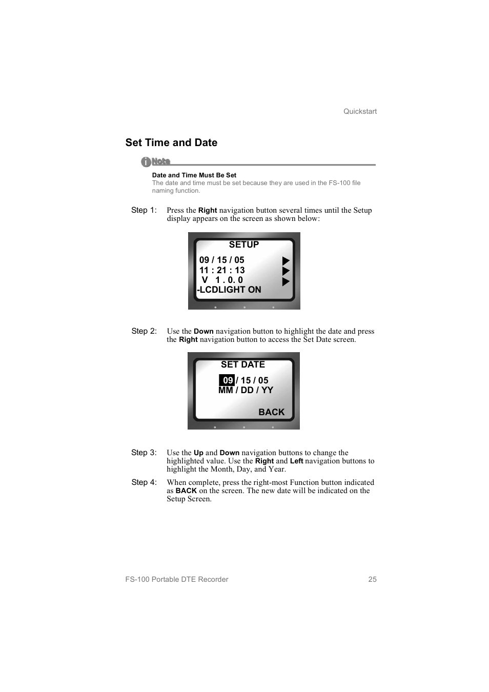 Set time and date | FOCUS Enhancements MANL102306 User Manual | Page 43 / 120