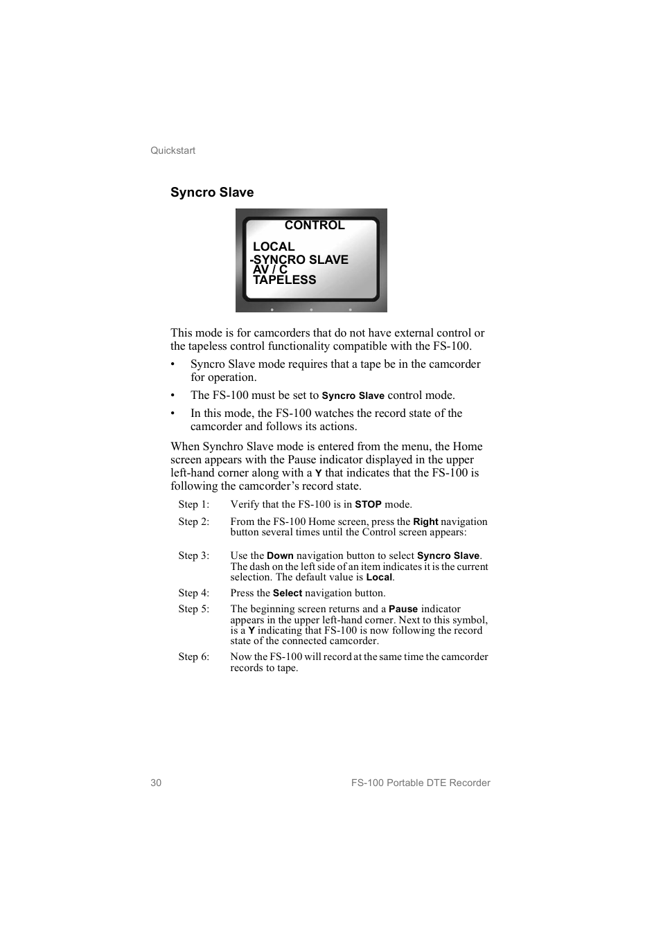 Syncro slave | FOCUS Enhancements MANL102306 User Manual | Page 48 / 120