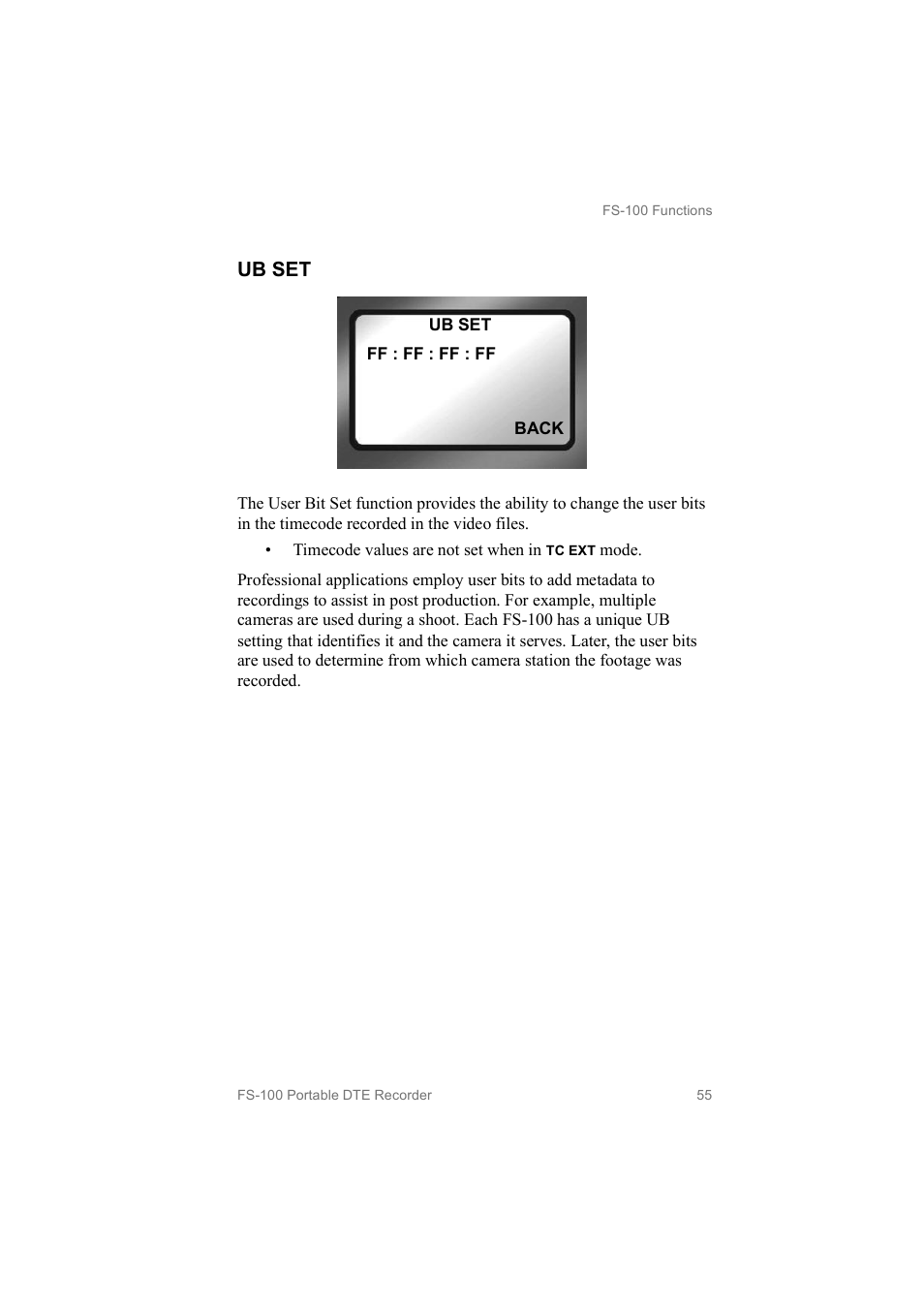 Ub set | FOCUS Enhancements MANL102306 User Manual | Page 73 / 120