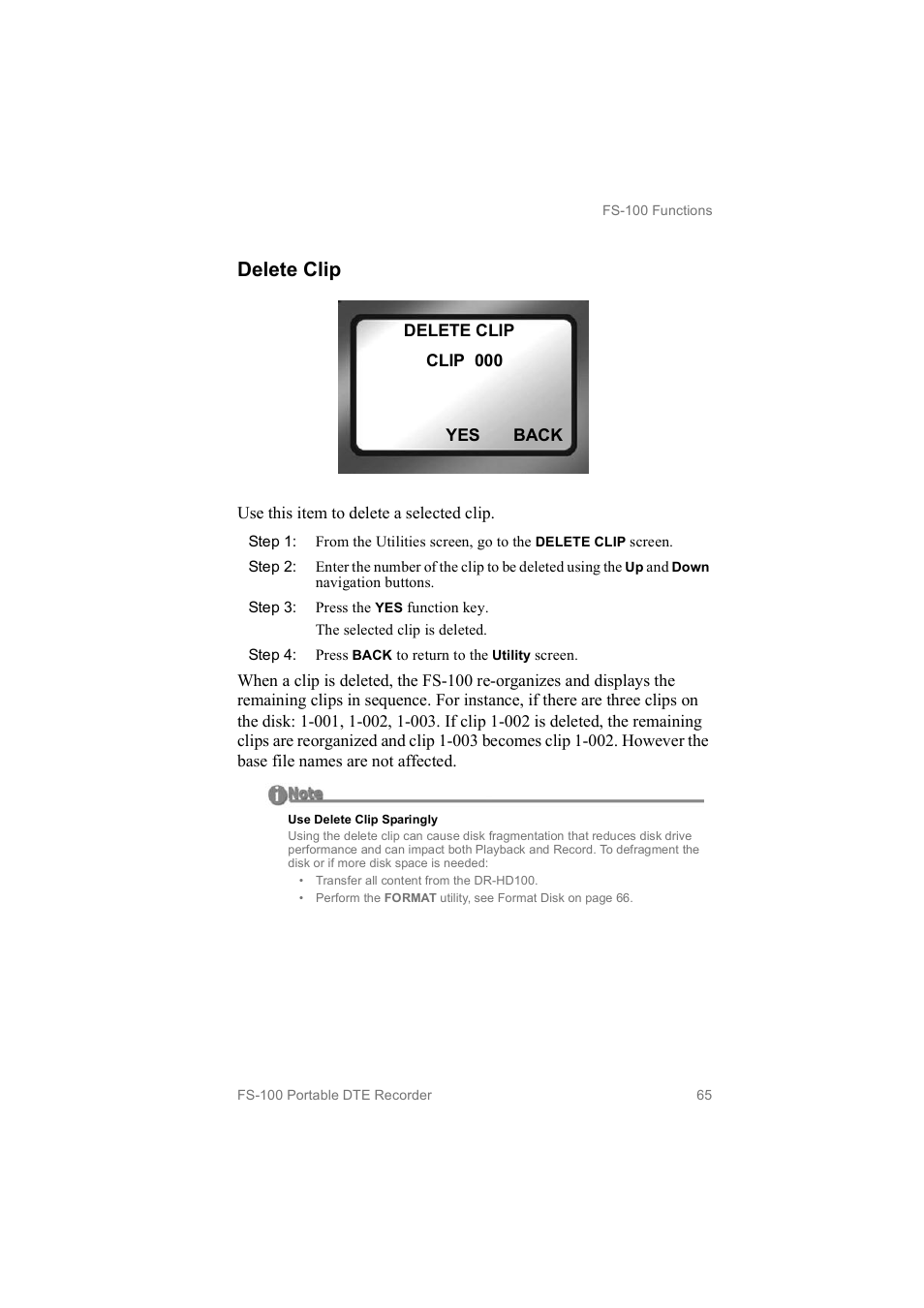 Delete clip | FOCUS Enhancements MANL102306 User Manual | Page 83 / 120