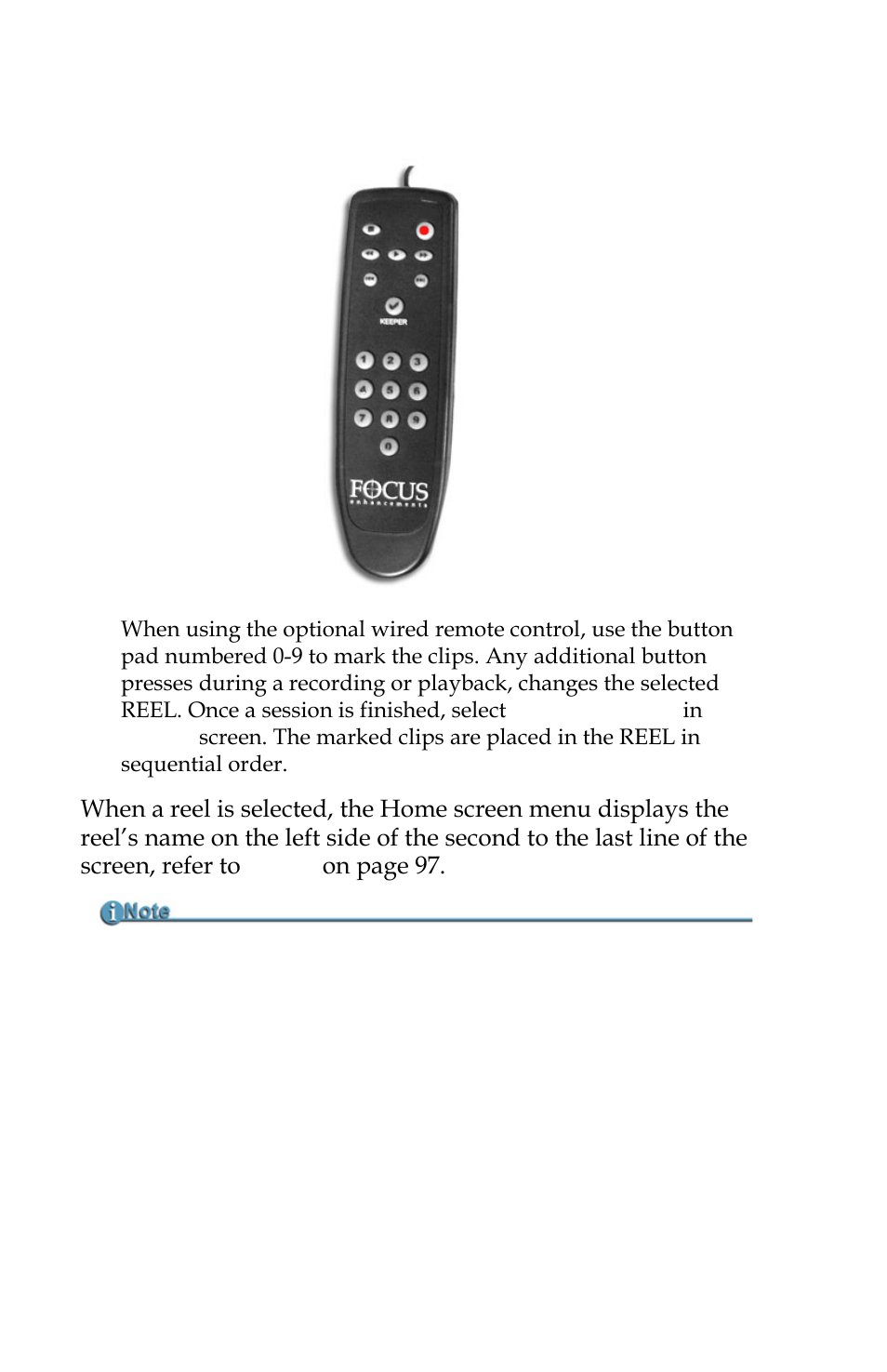 Using a wired remote control | FOCUS Enhancements FS-C User Manual | Page 110 / 122
