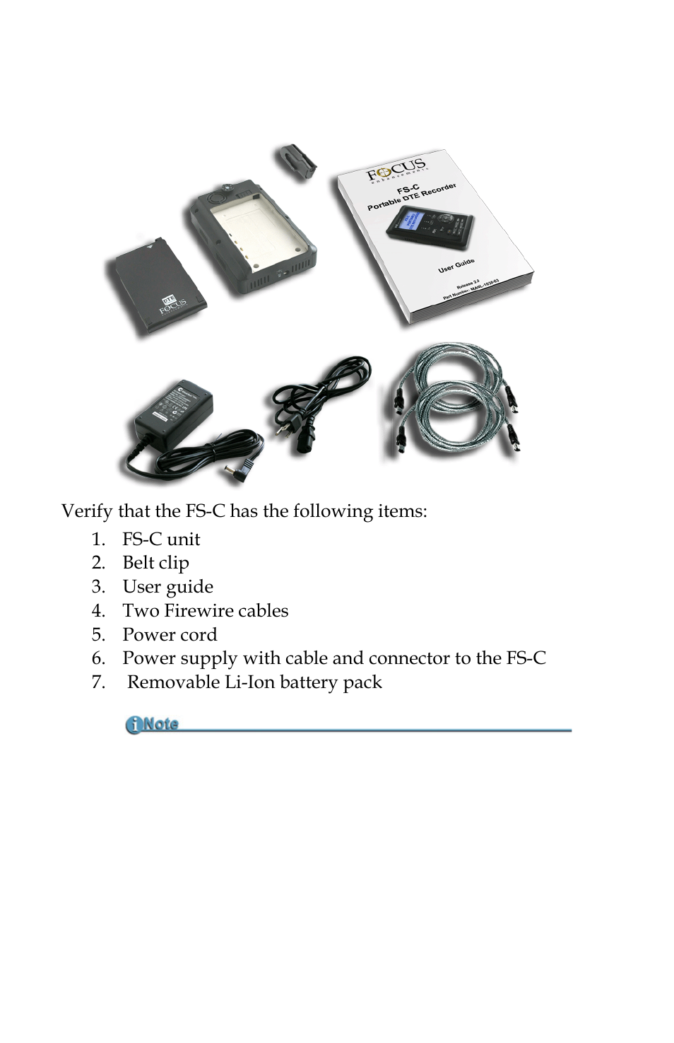 Unpacking, Unpacking 2 | FOCUS Enhancements FS-C User Manual | Page 18 / 122