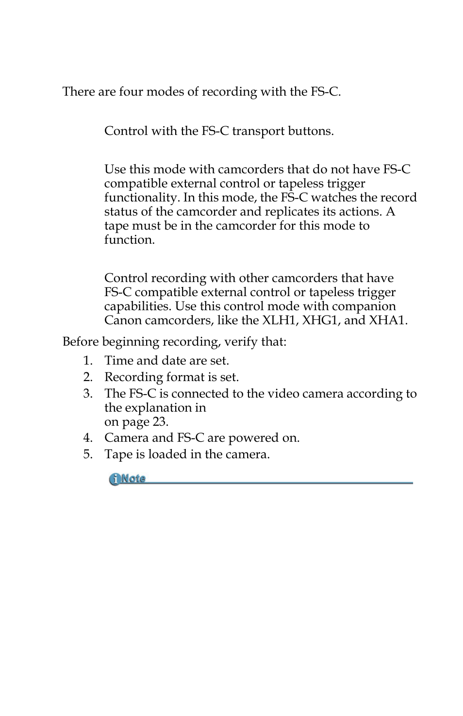 Record with the fs-c | FOCUS Enhancements FS-C User Manual | Page 45 / 122