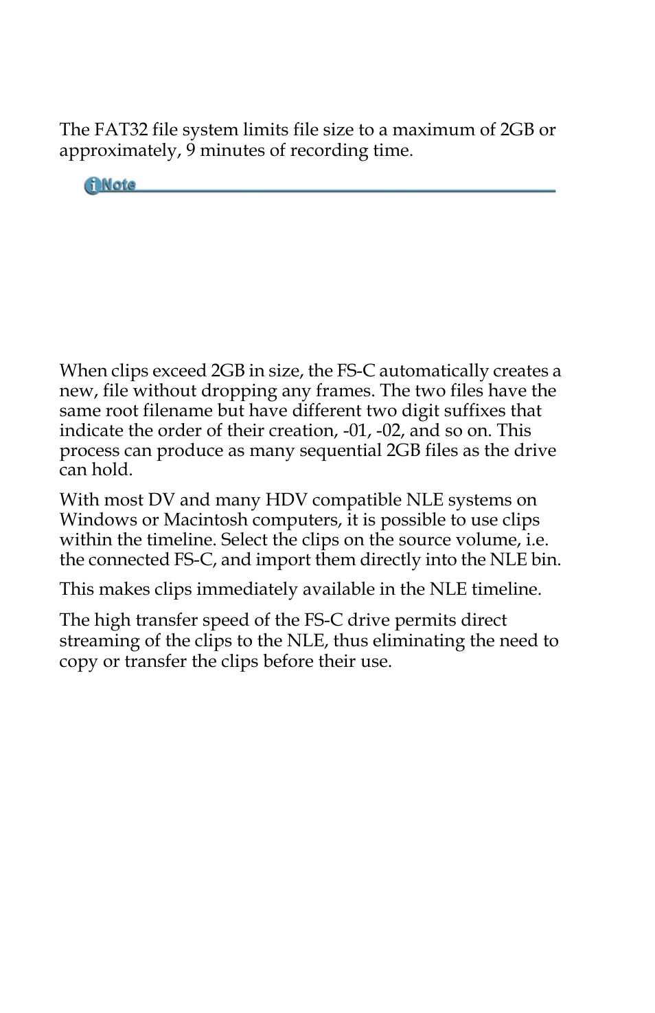 Fs-c and fat 32 | FOCUS Enhancements FS-C User Manual | Page 56 / 122