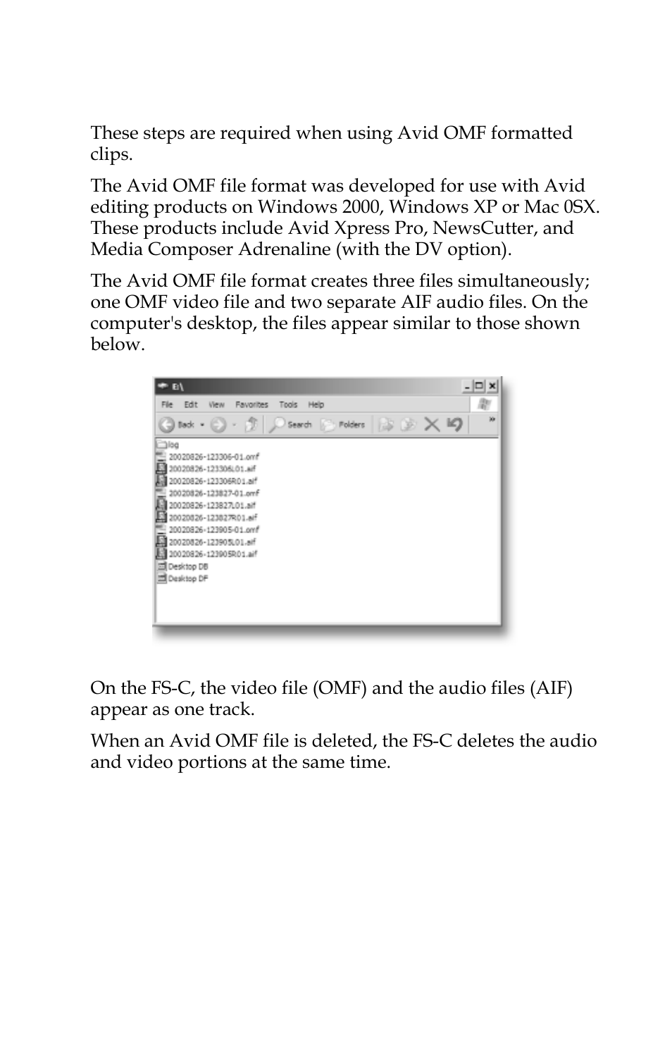 Using avid omf clips (required for dv mode only), Using avid omf clips | FOCUS Enhancements FS-C User Manual | Page 57 / 122