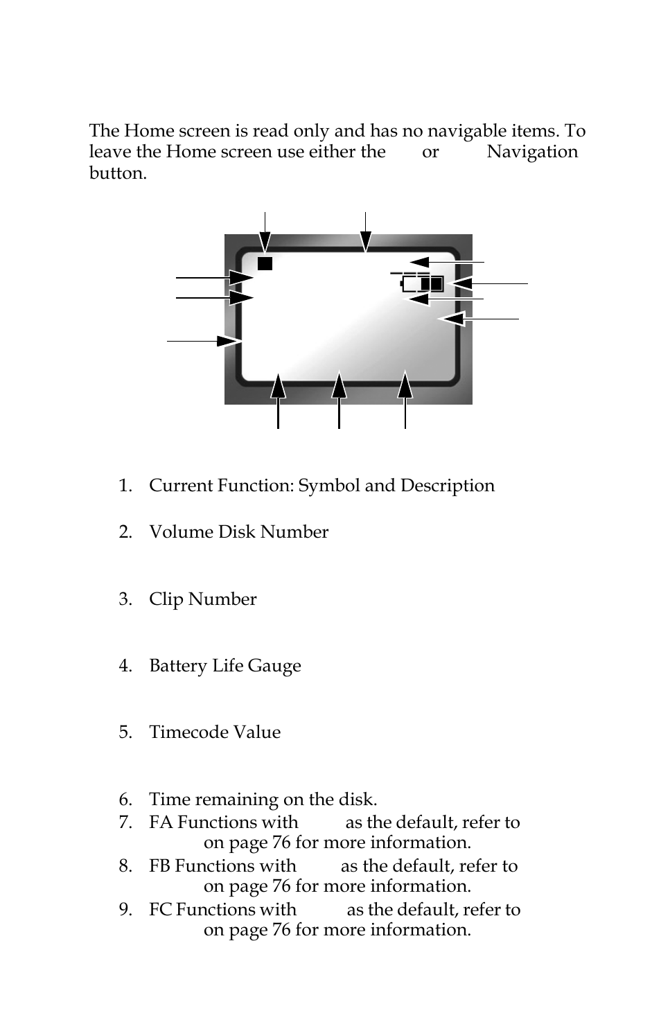 Home screen | FOCUS Enhancements FS-C User Manual | Page 67 / 122