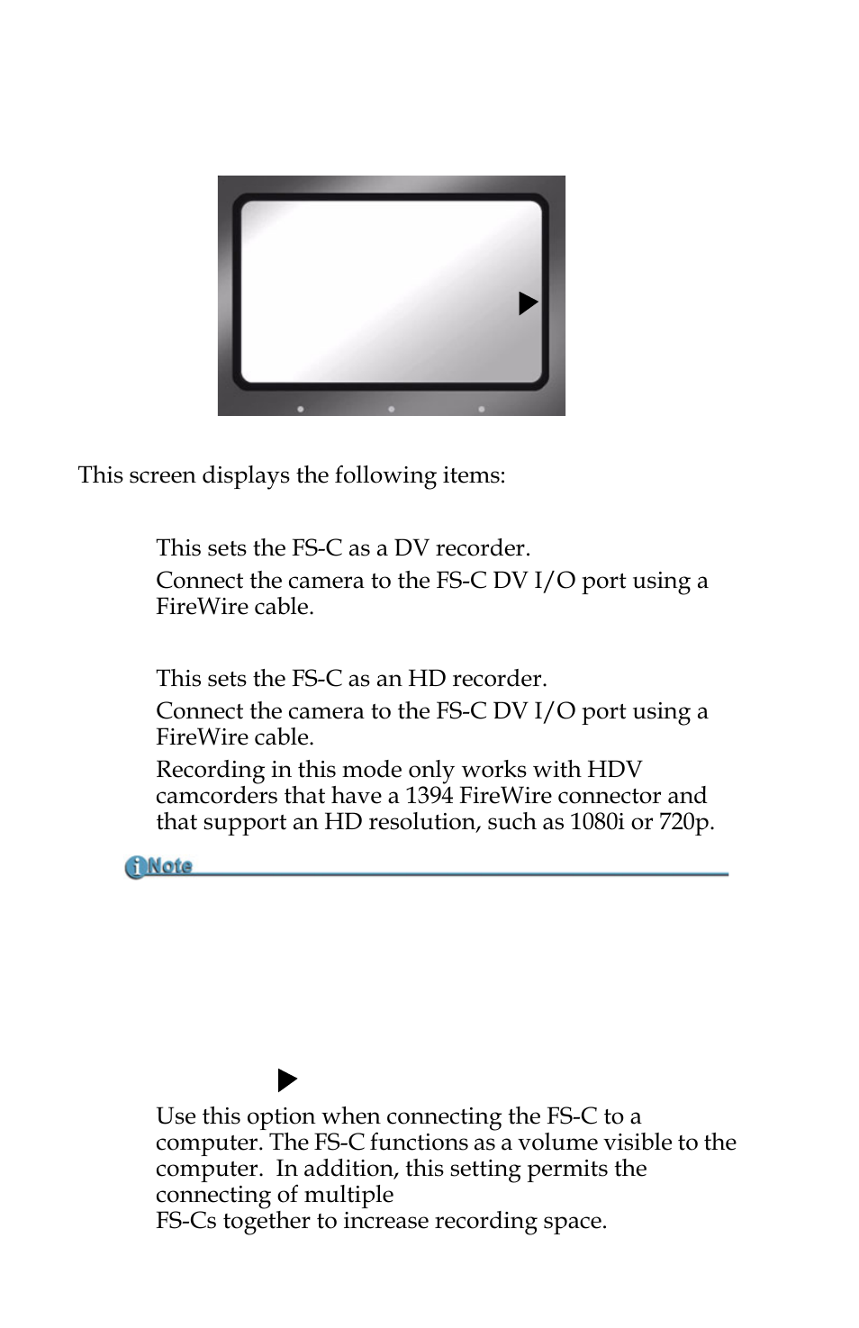 Hdd mode screen | FOCUS Enhancements FS-C User Manual | Page 76 / 122