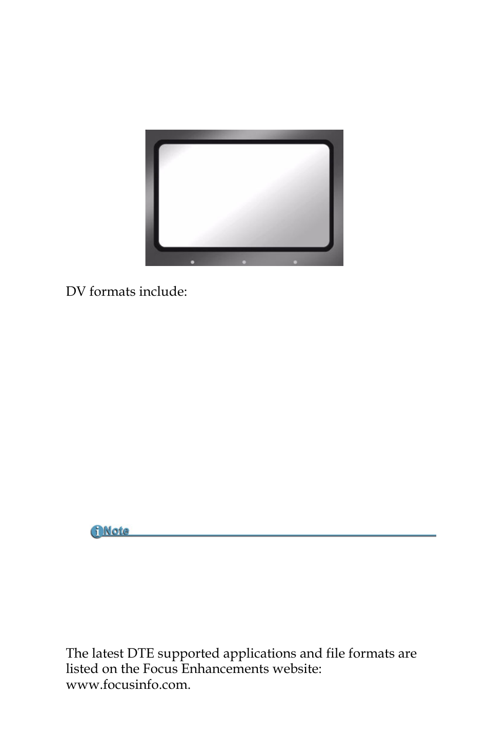 Format screen, Dv formats | FOCUS Enhancements FS-C User Manual | Page 79 / 122