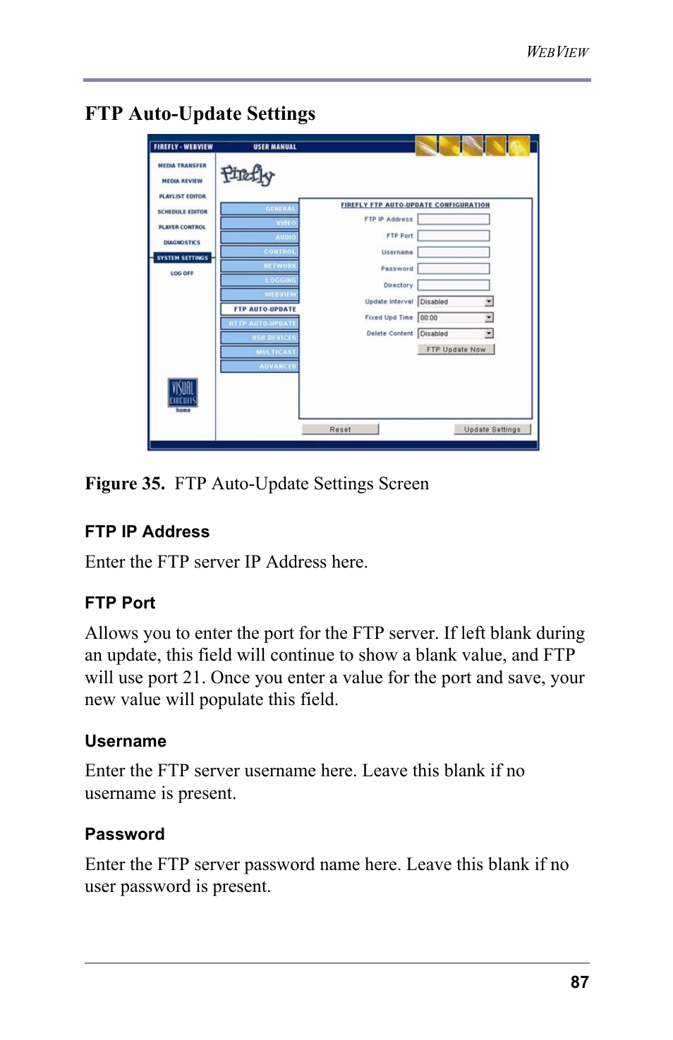 Ftp auto-update settings | FOCUS Enhancements 3.2 User Manual | Page 101 / 206