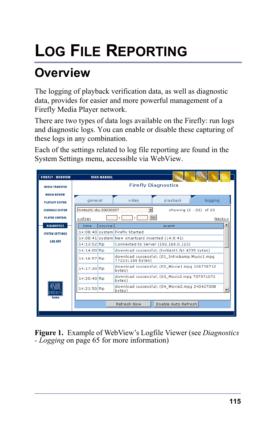 Log file reporting, Overview, Eporting | FOCUS Enhancements 3.2 User Manual | Page 129 / 206