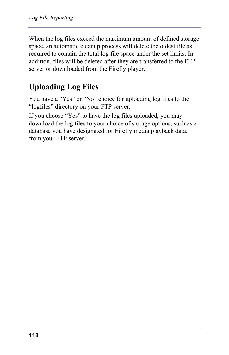 Uploading log files | FOCUS Enhancements 3.2 User Manual | Page 132 / 206