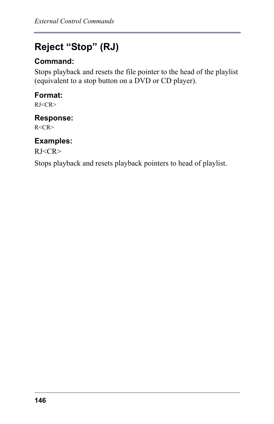Reject “stop” (rj) | FOCUS Enhancements 3.2 User Manual | Page 160 / 206