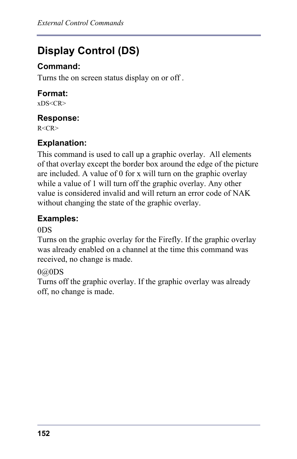 Display control (ds) | FOCUS Enhancements 3.2 User Manual | Page 166 / 206